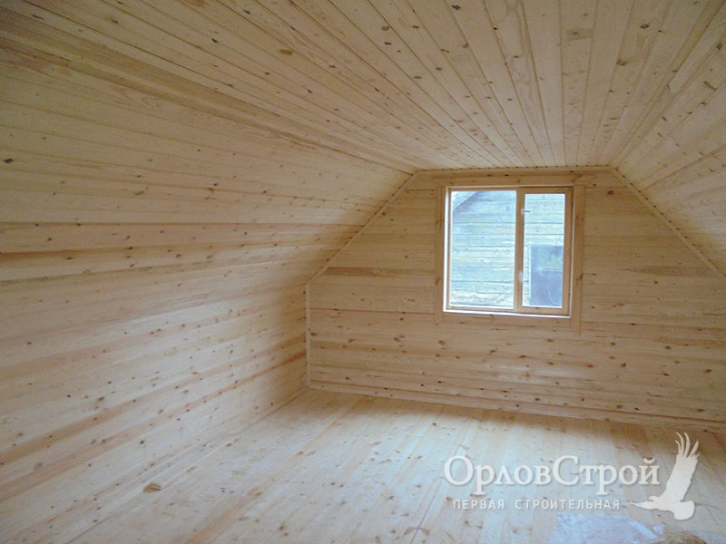 Окна в пол в деревянном доме из бруса